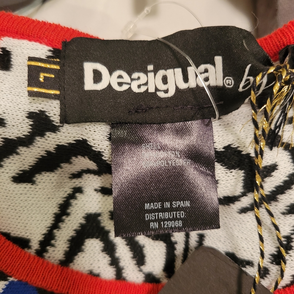 Desigual Red and Black Patterned Dress - Picture 3 of 5
